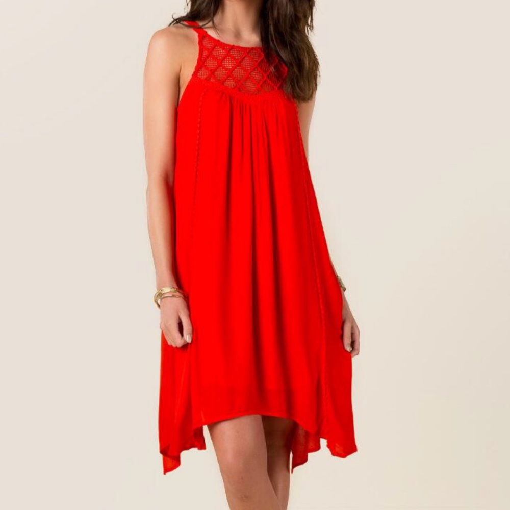 Crochet shift dress